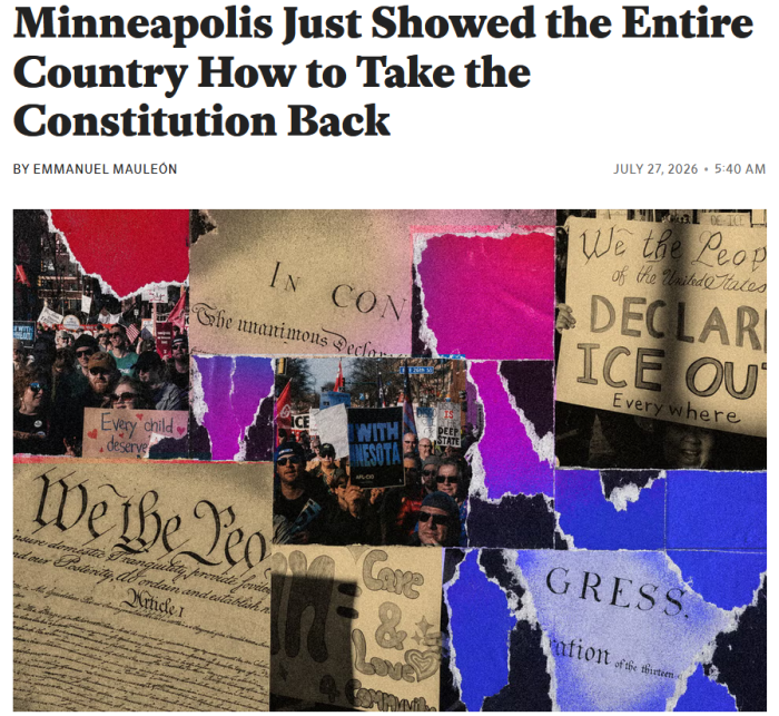 Slate: Minneapolis Just Showed the Entire Country How to Take the Constitution Back