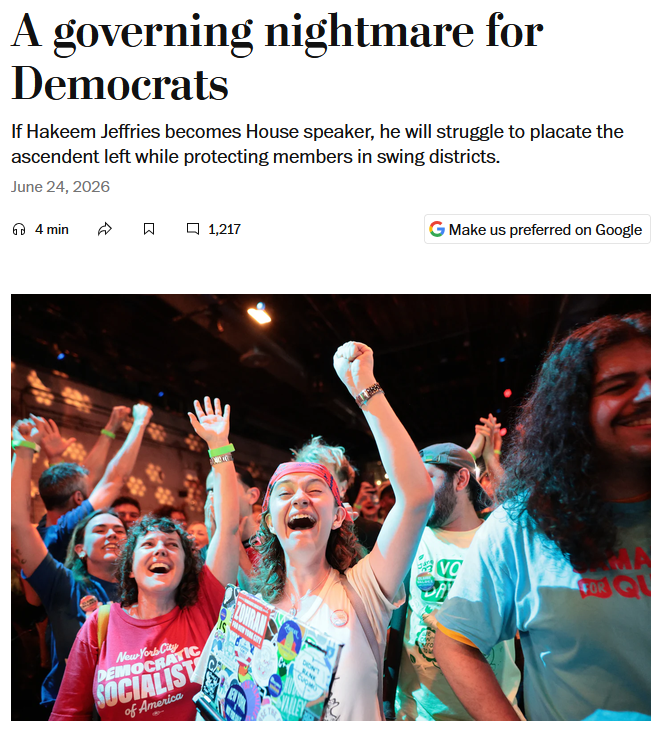 WaPo: A governing nightmare for Democrats