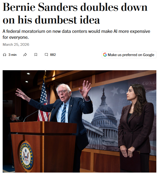 WaPo: Bernie Sanders doubles down on his dumbest idea
