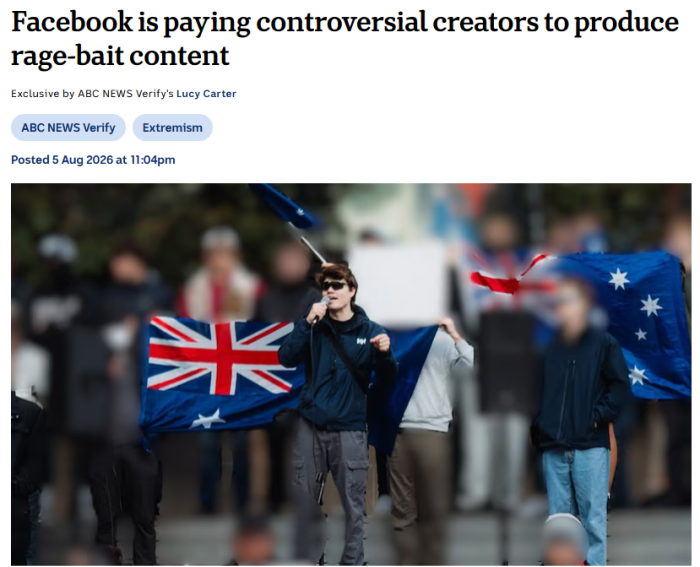 ABC: Facebook is paying controversial creators to produce rage-bait content