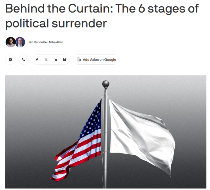 Axios: Behind the Curtain: The 6 stages of political surrender