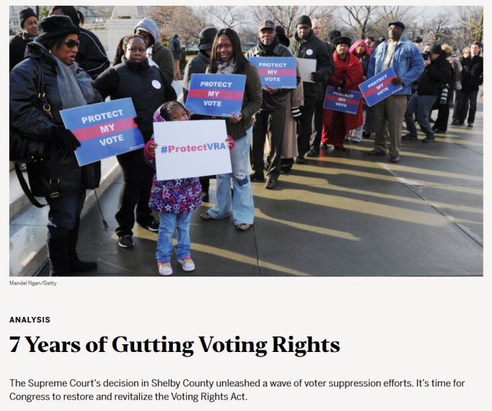 Brennan: 7 Years of Gutting Voting Rights