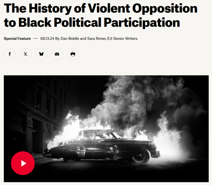 EJI: The History of Violent Opposition to Black Political Participation
