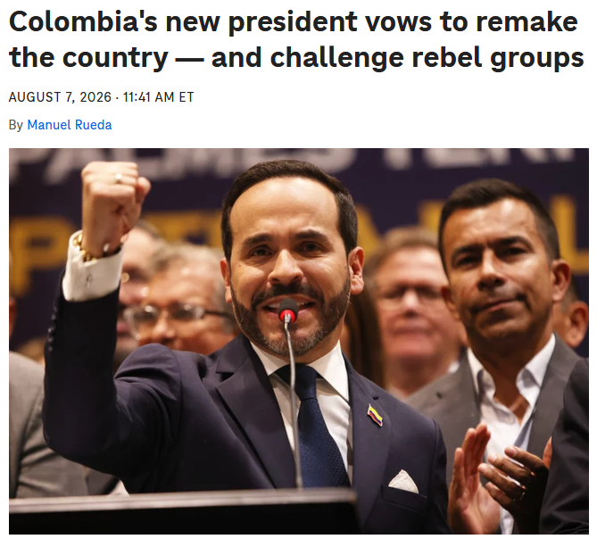 NPR: Colombia's new president vows to remake the country — and challenge rebel groups