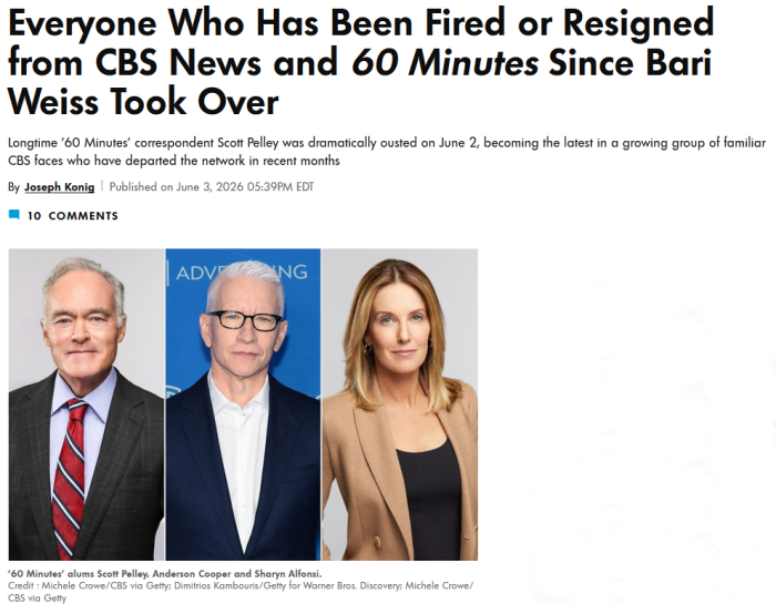 People: Everyone Who Has Been Fired or Resigned from CBS News and 60 Minutes Since Bari Weiss Took Over