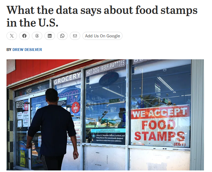 Pew: What the data says about food stamps in the U.S.