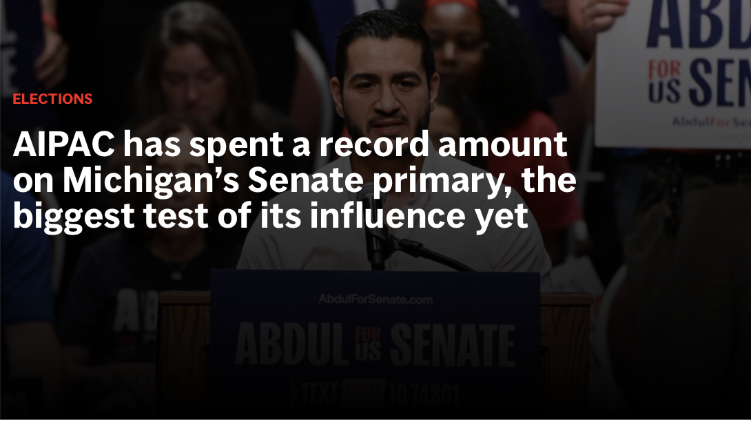 Screenshot of AP article on Stevens' spending