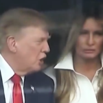 Donald and Melania Trump at the Freedom 500 Grand Prix.