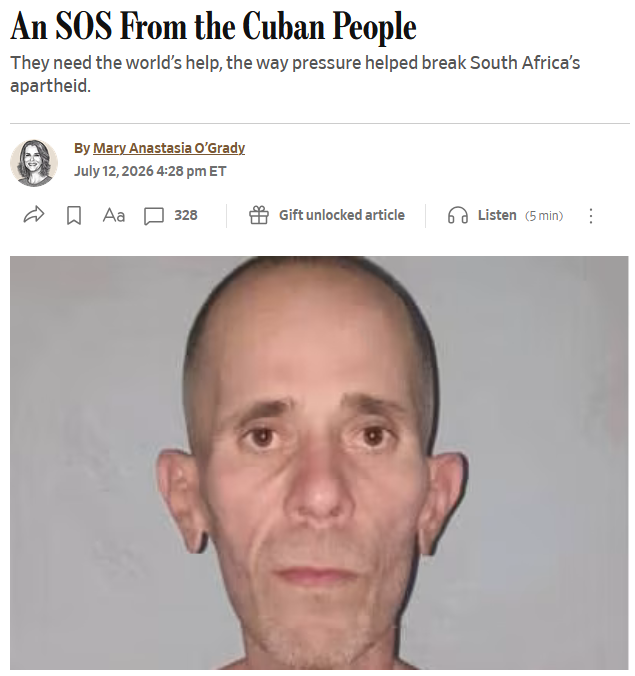 WSJ; An SOS From the Cuban People