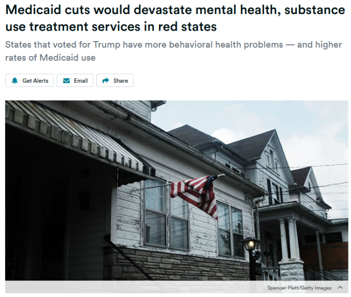 Stat: Medicaid cuts would devastate mental health, substance use treatment services in red states