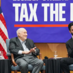 New York Post depiction of Mayor Zohran Mamdani with economist Joseph Stiglitz and banner saying 'Tax the Rich'