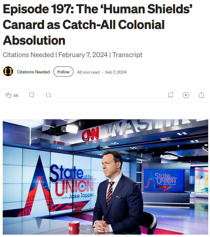 Citations Needed: The ‘Human Shields’ Canard as Catch-All Colonial Absolution