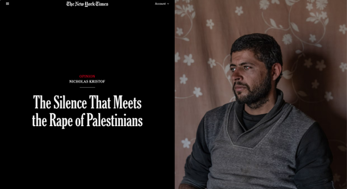 NYT: The Silence That Meets the Rape of Palestinians
