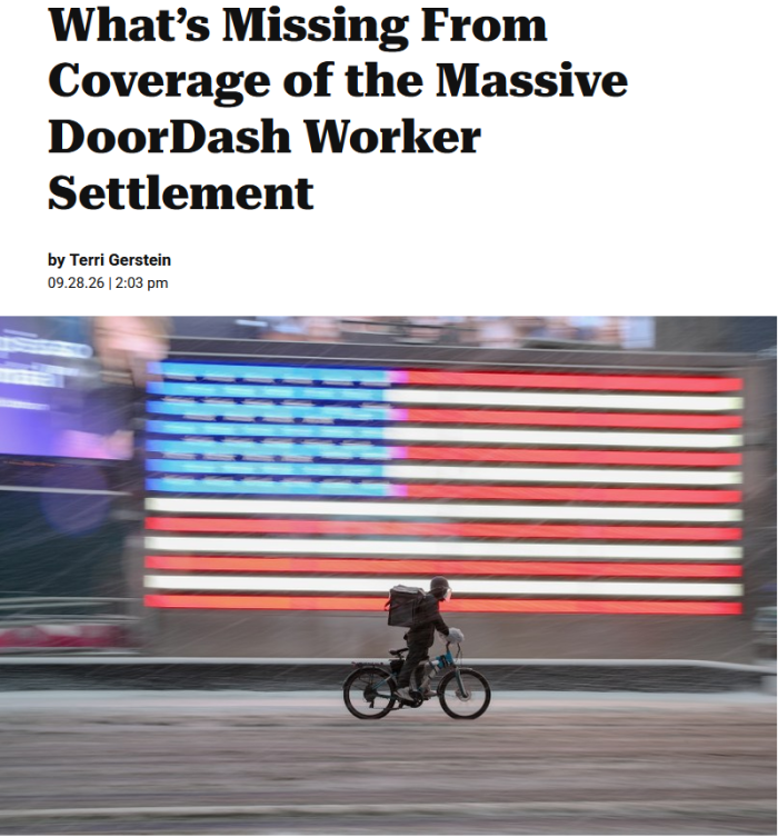 TPM: What’s Missing From Coverage of the Massive DoorDash Worker Settlement