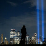 Washington Post depiction of the Tribute in Light 9/11 memorial (photo: Adam Gray/AP)
