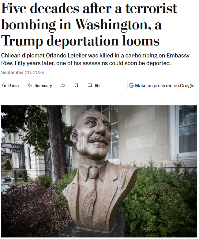 WaPo: Five decades after a terrorist bombing in Washington, a Trump deportation looms